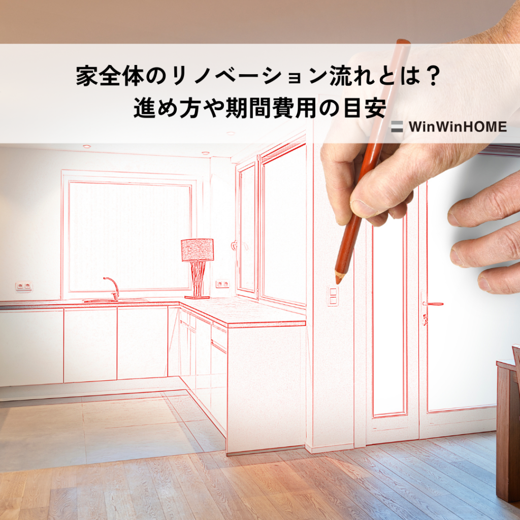 家全体のリノベーション流れとは？進め方や期間費用の目安を解説